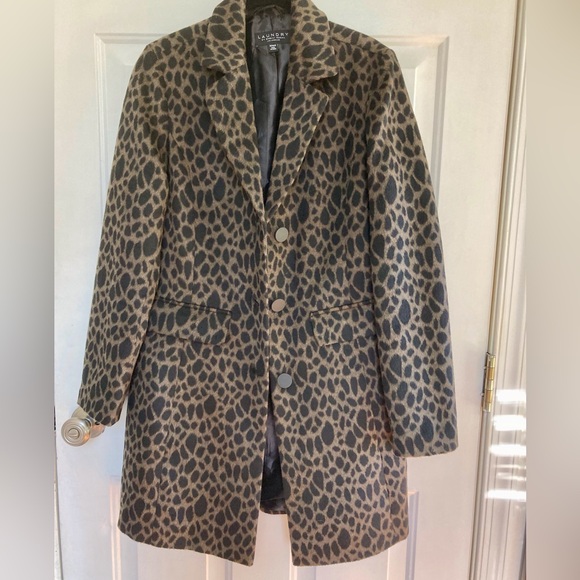 Shelli Segal WM SZM Fitted Animal Print Mid Length Jacket Contemporary Career - Picture 16 of 16